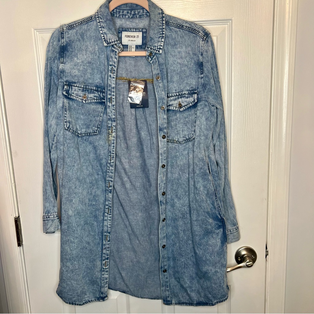 Denim Button Down Tunic